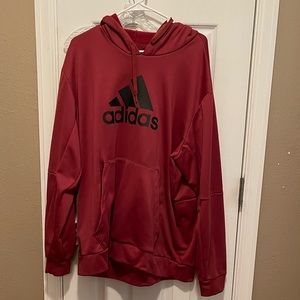Mens Adidas fleece Hoodie 2XL medium pink mauve